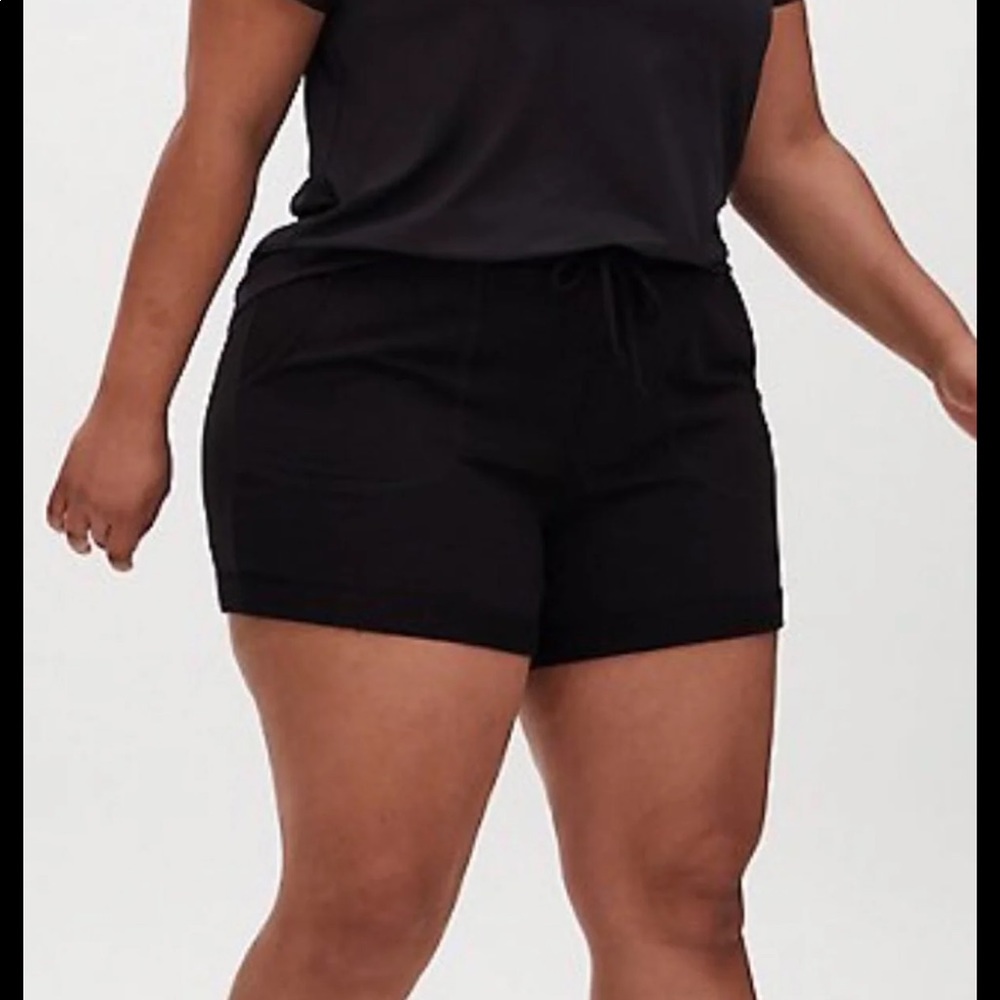 Torrid Active Black Cotton Shorts 0 14 16